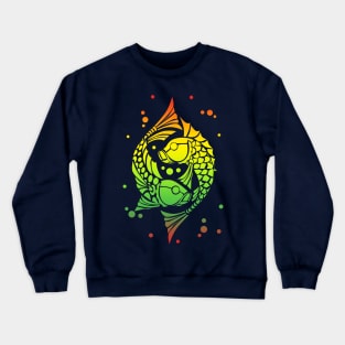 Rainbow koi fish. Symbol of good luck Crewneck Sweatshirt